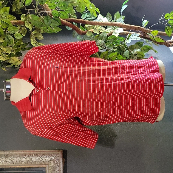 Polo Ralph Lauren Other - Polo Golf Ralph Lauren Pima Cotton Red White Stripe Polo Shirt Size XL